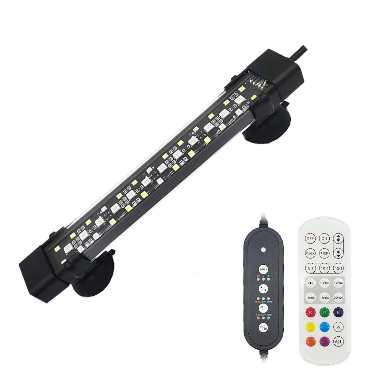Programmierbare LED-Aquarienbeleuchtungsleiste mit Fernbedienung und Netzadapter