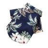 Navy and green tropical print Hawaiian style pet dog summer beach shirt