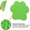 Green silicone pet licking mat with suction cups for dogs and cats
