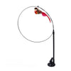 Interactive cat teaser wand featuring a feather bird and bell for pet play