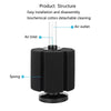 A black biochemical sponge filter with an air inlet and air outlet, designed for aquarium use.
