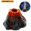 Rocher poreux foncé décor simulant un paysage volcanique pour aquarium.