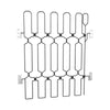 Adjustable metal pet safety gate with multiple vertical bars for indoor and outdoor use