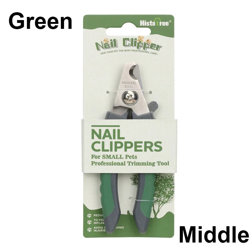 Grüne Pappschachtel mit Edelstahl-Nagelzangen für Kleintiere.