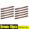 Brown bird and pest repellent spikes in various lengths arranged in rows
