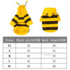 Yellow and black striped hoodie for small dogs and cats available in sizes XS to XL