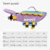 Chaleco salvavidas morado HIPIPET para vida acuática de verano.