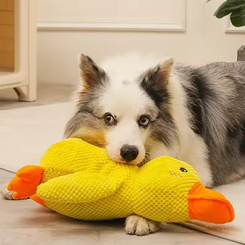 Plush Duck Dog Chew Toy for Small to Large Dogs