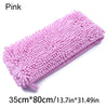 Pink ultra-absorbent chenille pet bath towel for dogs and cats