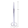 Stainless steel aquarium cleaning tool set with a long, slender pair of scissors.