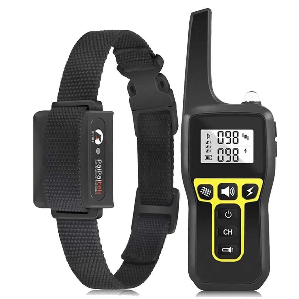 Collier à aboiement universel noir pour chien avec télécommande et sangle réglable
