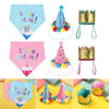 Set aus Pailletten-Party-Bandana und Kopfbedeckung mit konischer Krone und passenden Stoffartikeln.