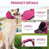 Pink and black ear protectors for dogs featuring waterproof design and elastic stretch for comfort