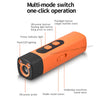Orange multi-mode switch device with buttons and an ultrasonic probe for dog training