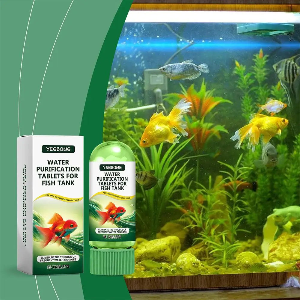 Comprimés de purification d'eau Yegbong pour aquarium avec poissons tropicaux et plantes