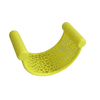 A yellow 3D printed floating betta hammock designed for aquarium decor.