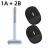 Two reusable double-sided pet hair removal gloves, labeled 1A and 2B, shown with the handle and pads.