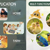 Incubateur à œufs automatique présenté dans divers contextes : maison, école, ferme et applications.