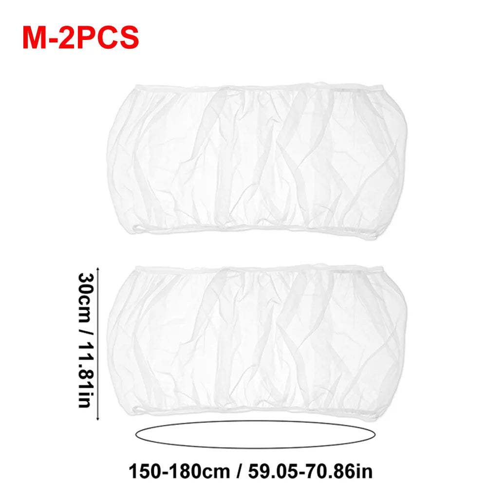 M-2PCS clear stretchy bird cage seed guard net with dimensions 150-180cm