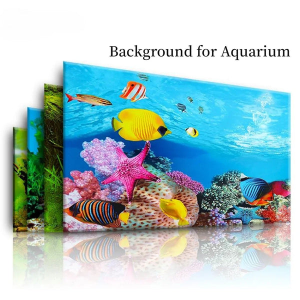 A vibrant underwater scene featuring colorful tropical fish and coral for an aquarium background.