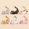 A collection of colorful cat and animal pendant charms for jewelry making, featuring cats in various colors like gray, black,