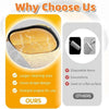 A yellow pet hair removal glove is shown with features like a larger cleaning area and glove shape design.