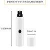 White rechargeable electric dog nail grinder with dimensions 12.2cm/4.8in and 2.8cm/1.1in.