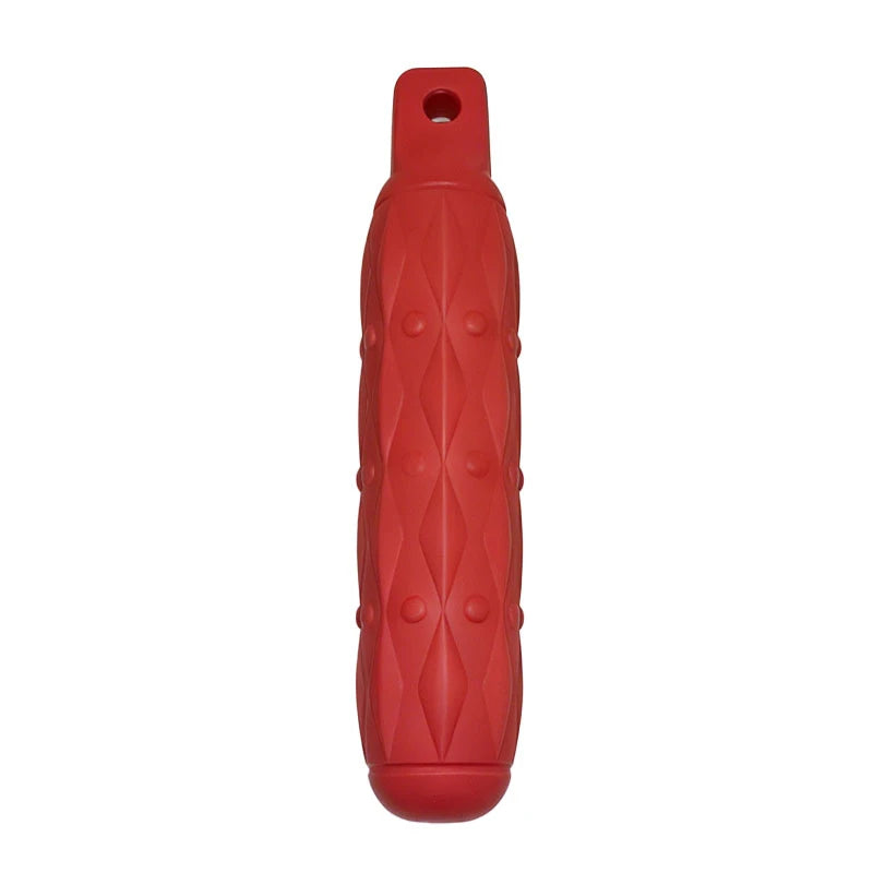 A bright red durable EVA chew toy designed for large dogs.