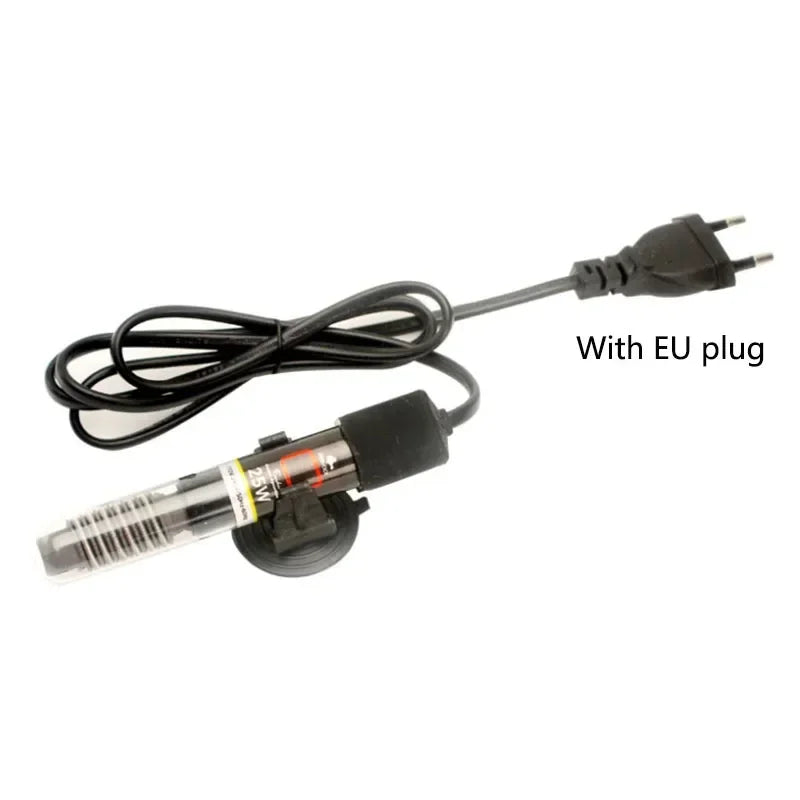 Sonde de chauffage d'aquarium automatique avec cordon noir et fiche UE