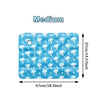 Medium blue cooling gel pet mat for dogs and cats with jellyfish designs