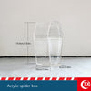 Clear acrylic spider box with magnetic door shown on a surface.