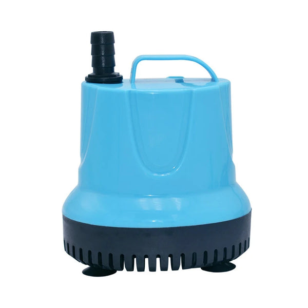 A blue submersible aquarium water pump with an adjustable flow feature.
