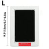 A white rectangular kit for making a baby's hand footprint on a card with instructions.