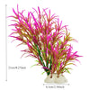 Arrangement vibrant de plantes aquatiques artificielles réalistes avec des feuillages rose vif et vert.