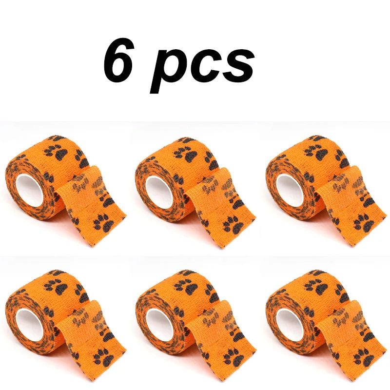 Six packs of orange pet puppies anti-dirt leggings for walking dogs