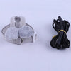 A gray parrot bird harness and leash set with soft felt pads is shown on a white background.