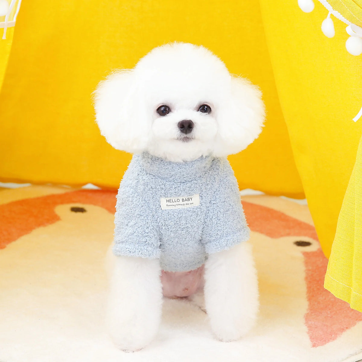 Warm Plush Winter Dog Sweater for Small to Medium Dogs