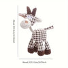 A plush dog toy set featuring a brown and white patterned dog figure with floppy ears.