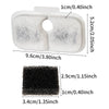 A white pet water filter set consisting of a plastic bowl and a black sponge filter.