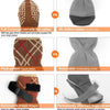 Comparison of non-slip dot rubber and solid color knitted dog socks with plaid pattern and removable magic straps