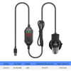 Black adjustable USB aquarium heater with a long cord and 10W power output