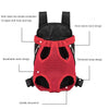 Sac à dos respirant rouge en maille pour chiens et chats avec double protection.