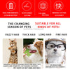 A set of professional pet hair clippers and grooming kit designed for various pets like dogs, cats, and rabbits.