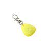 Yellow waterproof LED pet collar light for dogs and cats with a metal clip.