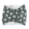 Gray and white patterned washable belly band for male dogs