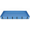 Blue PVC cage liner with black straps for small pets