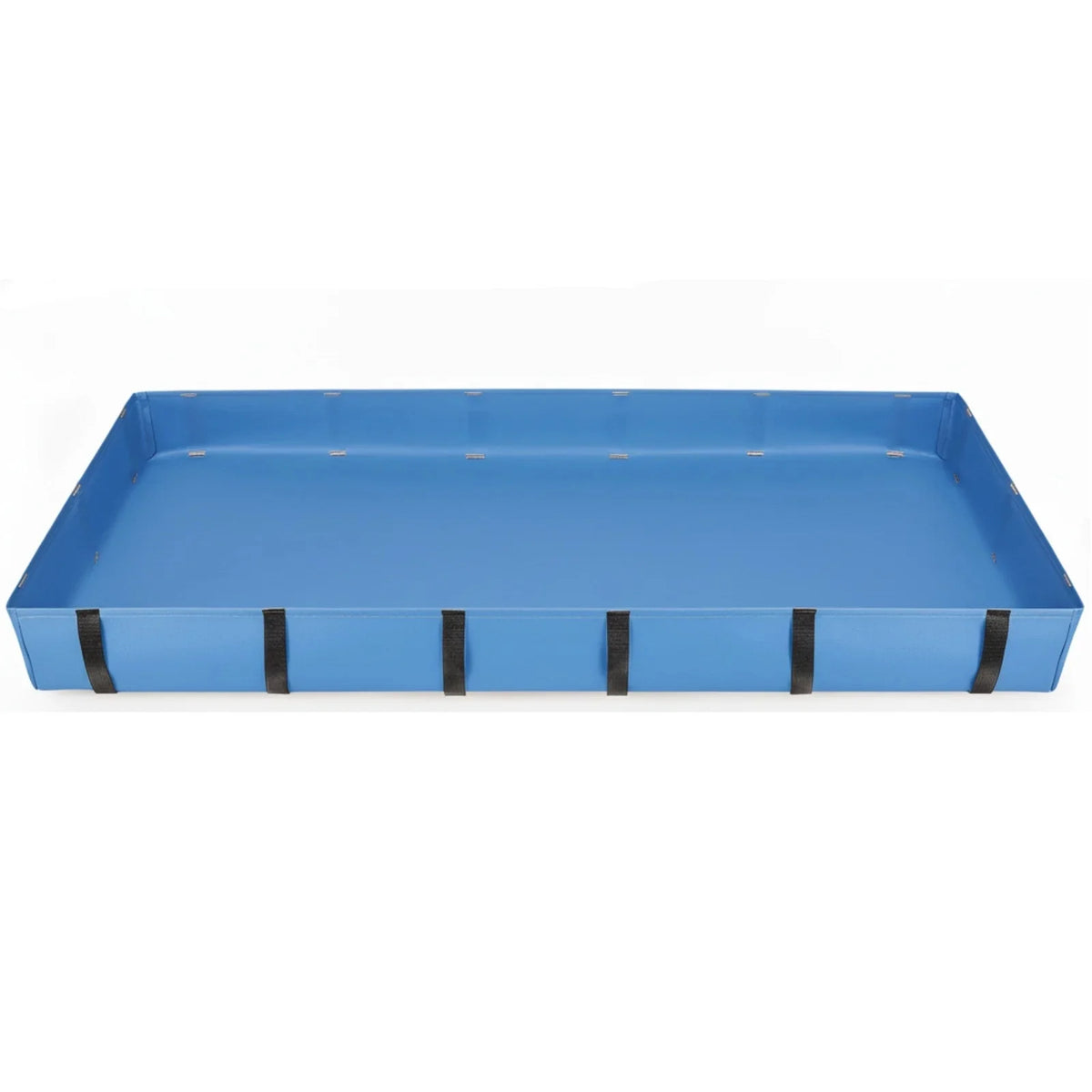 Blue PVC cage liner with black straps for small pets
