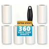 A roll of extra sticky 360 easy tear sheets for an adhesive lint roller.