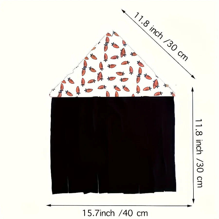 Schwarzes Stoff-Tier-Versteck-Hängemattenzelt mit weißem gemustertem Stoffdach.