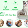 Weiße Katze in einer Katzentoilette mit Funktionen: kratzfest, leckdicht, einfache Einrichtung, robust, schnelle...